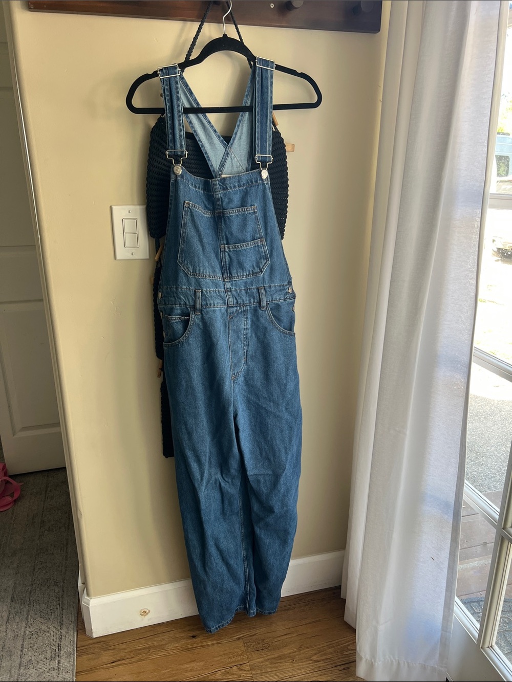 Free People Classic Denim Overalls Jumpsuit - Blue